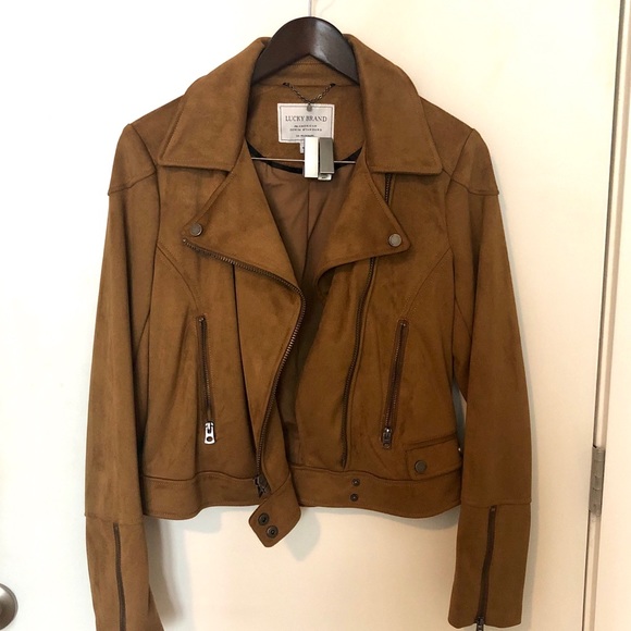 Lucky Brand Faux Suede Moto Jacket - Picture 9 of 16